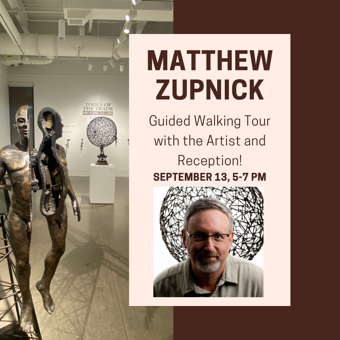 Matthew Zupnick artist program poster designed for the Windgate Museum of Art.